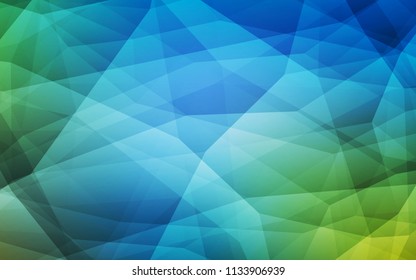Light Blue, Green vector polygonal background. Colorful illustration in polygonal style with gradient. Brand new design for your business.