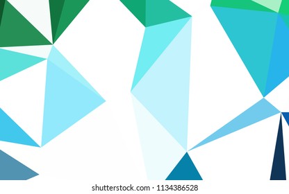 Light Blue, Green vector polygonal template. Polygonal abstract illustration with gradient. New template for your brand book.