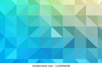 Light Blue, Green vector polygonal background. Creative geometric illustration in Origami style with gradient. A completely new design for your leaflet.