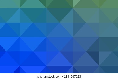 Light Blue, Green vector polygonal pattern. Triangular geometric sample with gradient.  New template for your brand book.