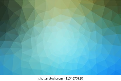 Light Blue, Green vector polygonal background. Shining colorful illustration with triangles. Pattern for a brand book's backdrop.