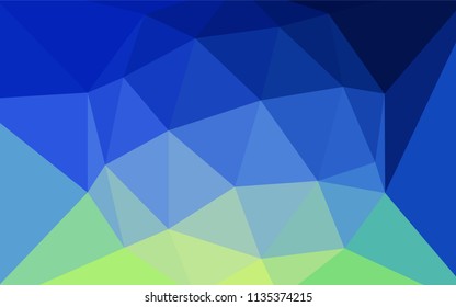 Light Blue, Green vector polygonal pattern. Colorful illustration in abstract style with triangles. Pattern for a brand book's backdrop.