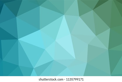 Light Blue, Green vector polygonal template. Glitter abstract illustration with an elegant triangles. Best triangular design for your business.