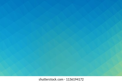 Light Blue, Green vector polygonal template. A vague abstract illustration with gradient. Triangular pattern for your business design.