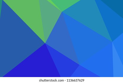 Light Blue, Green vector polygonal template. Colorful illustration in abstract style with triangles. A new texture for your web site.