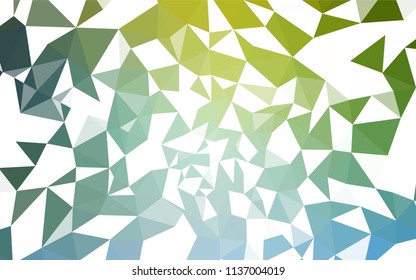 Light Blue, Green vector polygonal background. Polygonal abstract illustration with gradient. Best triangular design for your business.