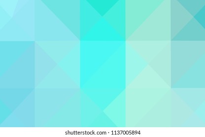 Light Blue, Green vector polygonal pattern. Shining polygonal illustration, which consist of triangles. A new texture for your design.