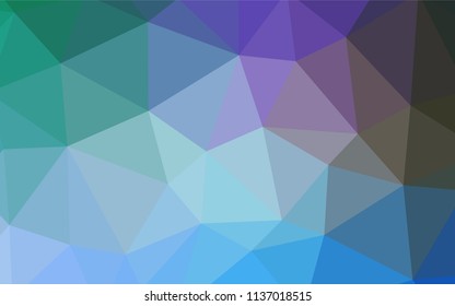Light Blue, Green vector polygonal template. Colorful abstract illustration with triangles. Textured pattern for your backgrounds.