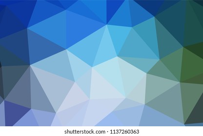 Light Blue, Green vector polygonal template. Geometric illustration in Origami style with gradient.  Completely new template for your banner.