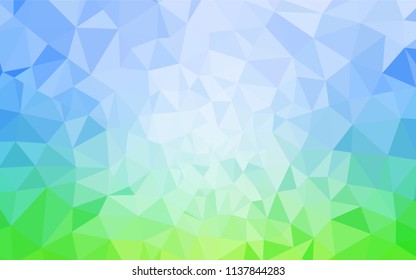 Light Blue, Green vector polygonal background. Elegant bright polygonal illustration with gradient. New template for your brand book.