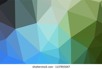 Light Blue, Green vector polygonal template. Shining polygonal illustration, which consist of triangles. Completely new template for your banner.