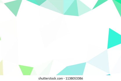 Light Blue, Green vector polygonal background. A sample with polygonal shapes. Template for cell phone's backgrounds.