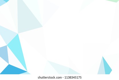 Light Blue, Green vector polygonal background. A sample with polygonal shapes. Pattern for a brand book's backdrop.