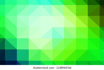 Light Blue, Green vector polygonal template. Shining colorful illustration with triangles. Brand new design for your business.