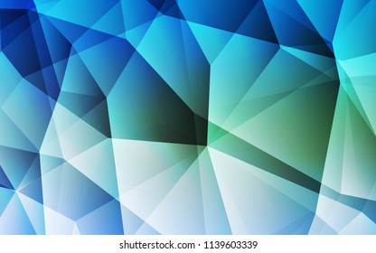 Light Blue, Green vector polygonal background. Polygonal abstract illustration with gradient. Brand new style for your business design.