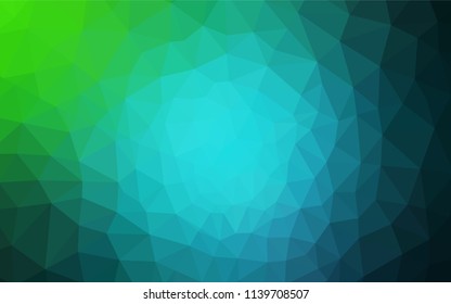 Light Blue, Green vector polygonal background. Triangular geometric sample with gradient.  Brand new design for your business.