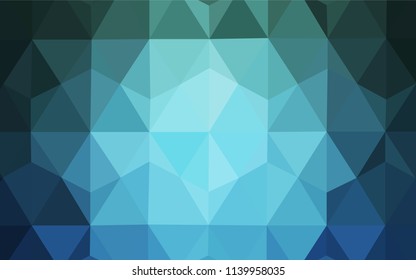 Light Blue, Green vector polygonal pattern. Triangular geometric sample with gradient.  Triangular pattern for your design.