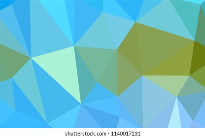 Light Blue, Green vector polygonal template. Shining polygonal illustration, which consist of triangles. New template for your brand book.
