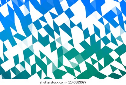 Light Blue, Green vector polygonal pattern. An elegant bright illustration with gradient. The polygonal design can be used for your web site.