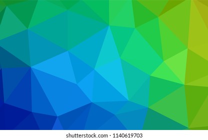Light Blue, Green vector polygonal background. A sample with polygonal shapes. New template for your brand book.