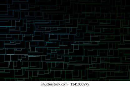Light Blue, Green vector polygonal illustration, which consist of rectangles. Rectangular pattern for your business design. Geometric background in Origami style with gradient. 