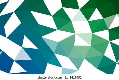 Light Blue, Green vector polygonal polygonal. Brand new colored illustration in blurry style with gradient. The template can be used as a background for cell phones.