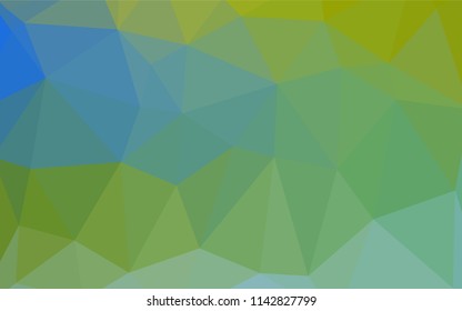 Light Blue, Green vector polygonal background. Creative illustration in halftone style with gradient. A completely new template for your business design.