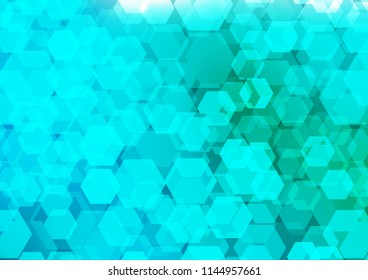 Light Blue, Green vector polygonal pattern. Brand new colored illustration in blurry style with gradient. hexagonal pattern for your business design.