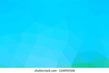 Light Blue, Green vector polygonal background. A vague abstract illustration with gradient. The template can be used as a background for cell phones.
