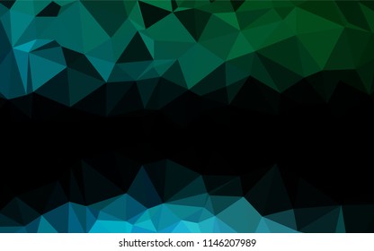 Light Blue, Green vector polygonal background. A vague abstract illustration with gradient. A completely new design for your business.