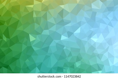 Light Blue, Green vector polygonal pattern. Elegant bright polygonal illustration with gradient. Textured pattern for your backgrounds.