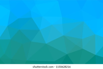 Light Blue, Green vector polygonal background. A vague abstract illustration with gradient. A completely new template for your business design.