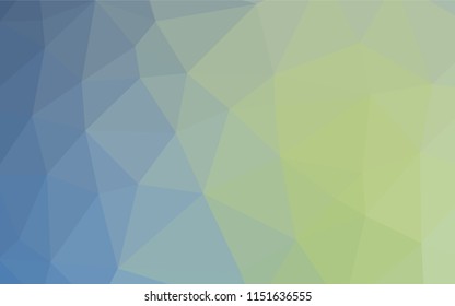 Light Blue, Green vector polygonal background. Creative geometric illustration in Origami style with gradient. Triangular pattern for your business design.