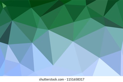 Light Blue, Green vector polygonal background. Colorful illustration in abstract style with triangles. A completely new design for your leaflet.