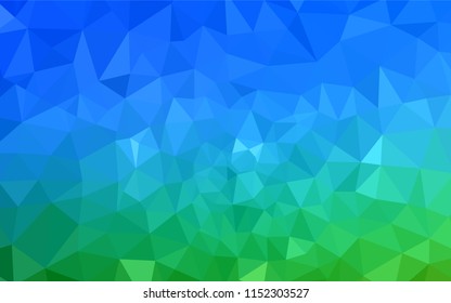 Light Blue, Green vector polygonal pattern. A completely new color illustration in a polygonal style. Template for cell phone's backgrounds.