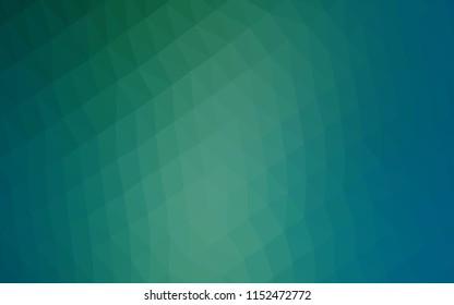 Light Blue, Green vector polygonal pattern. A completely new color illustration in a vague style. The best triangular design for your business.