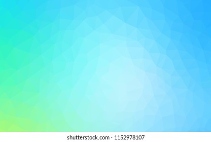 Light Blue, Green vector polygonal template. Triangular geometric sample with gradient.  New template for your brand book.