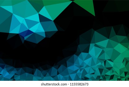 Light Blue, Green vector polygonal template. Creative illustration in halftone style with gradient. The completely new template can be used for your brand book.