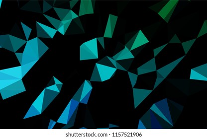 Light Blue, Green vector polygonal pattern. A vague abstract illustration with gradient. Brand new style for your business design.