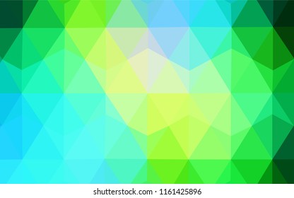 Light Blue, Green vector polygonal template. Glitter abstract illustration with an elegant triangles. Textured pattern for your backgrounds.