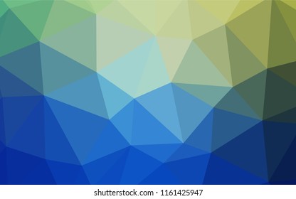 Light Blue, Green vector polygonal template. Colorful abstract illustration with triangles. Polygonal design for your web site.