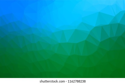 Light Blue, Green vector polygonal background. An elegant bright illustration with gradient. Brand new style for your business design.