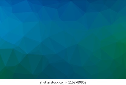 Light Blue, Green vector polygonal pattern. A vague abstract illustration with gradient. A completely new design for your business.
