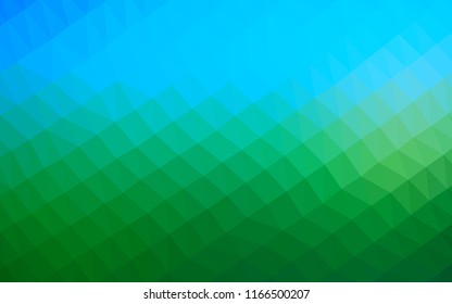 Light Blue, Green vector polygonal template. An elegant bright illustration with gradient. Brand new style for your business design.