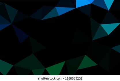 Light Blue, Green vector polygonal template. Creative illustration in halftone style with gradient. The elegant pattern can be used as part of a brand book.