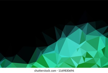 Light Blue, Green vector polygonal pattern. Colorful abstract illustration with gradient. The best triangular design for your business.