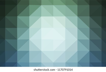 Light Blue, Green vector polygonal background. Creative illustration in halftone style with triangles. Template for cell phone's backgrounds.