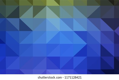 Light Blue, Green vector polygonal template. Modern abstract illustration with triangles. Brand new style for your business design.