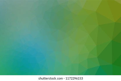 Light Blue, Green vector polygonal template. Geometric illustration in Origami style with gradient.  Triangular pattern for your business design.
