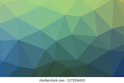 Light Blue, Green vector polygonal pattern. Shining polygonal illustration, which consist of triangles. Pattern for a brand book's backdrop.